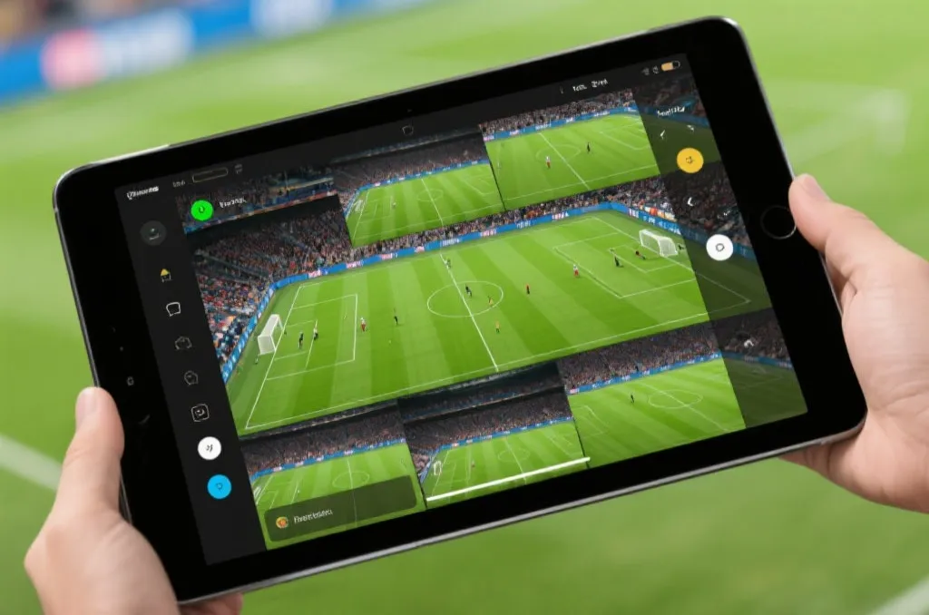 多视角直播画面展示